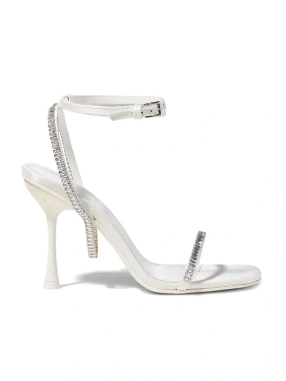 Jonathan Simkhai Luxon Crystal Harness Sandals White, Size EU41, NEW+DustBag